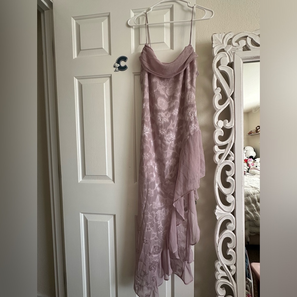 Purple Flowy Slip Dress Urban Outfitters